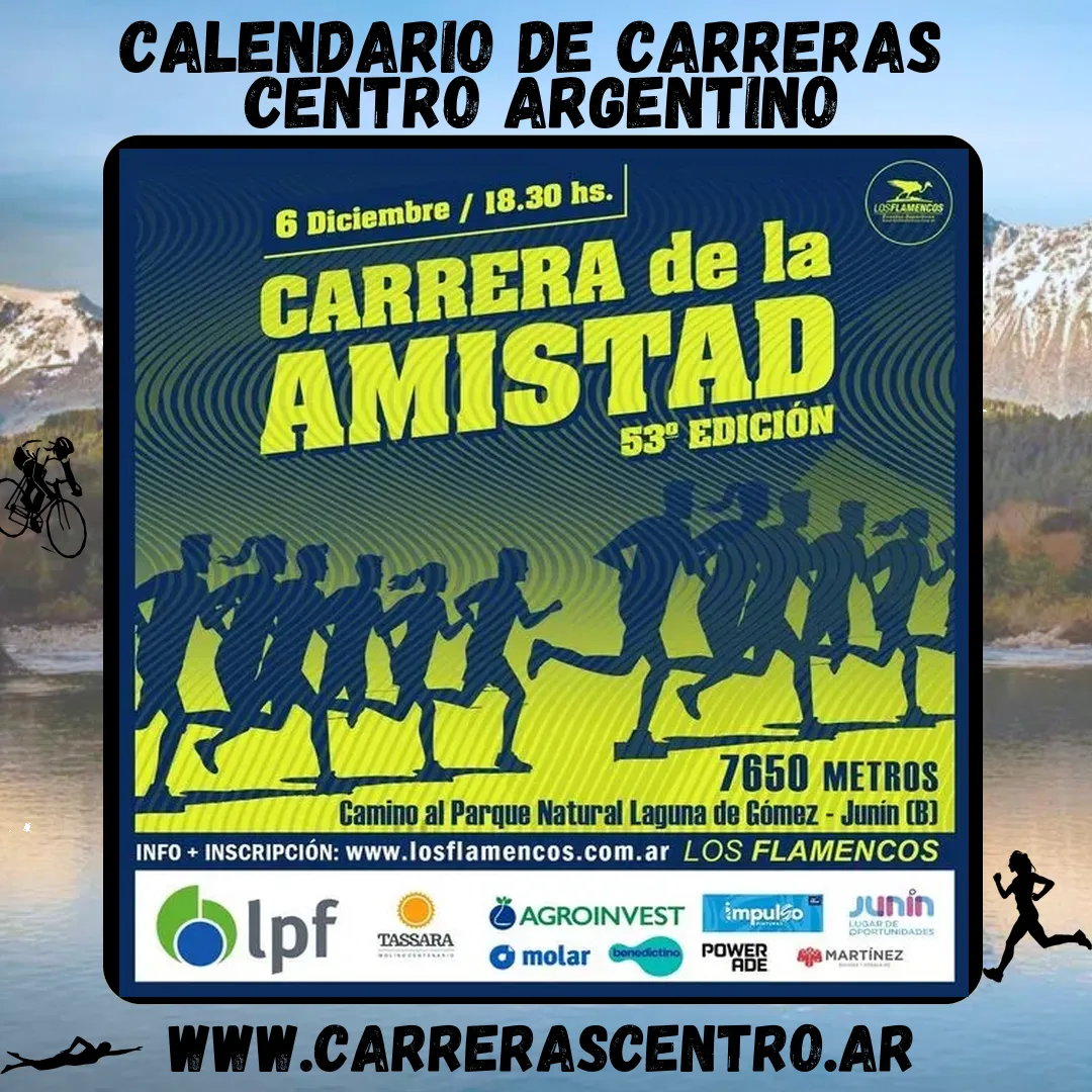 Flyer de Carrera de la Amistad 2025