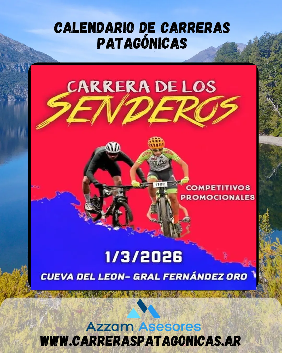 Flyer de Carrera de los Senderos 2026