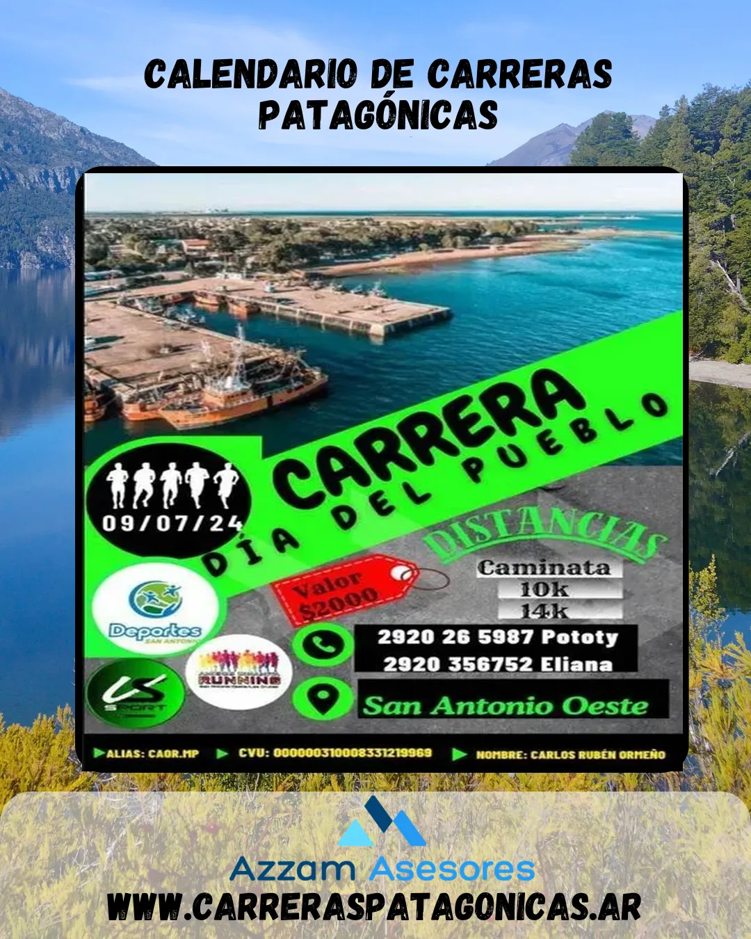 Flyer de Carrera Día del Pueblo 2024