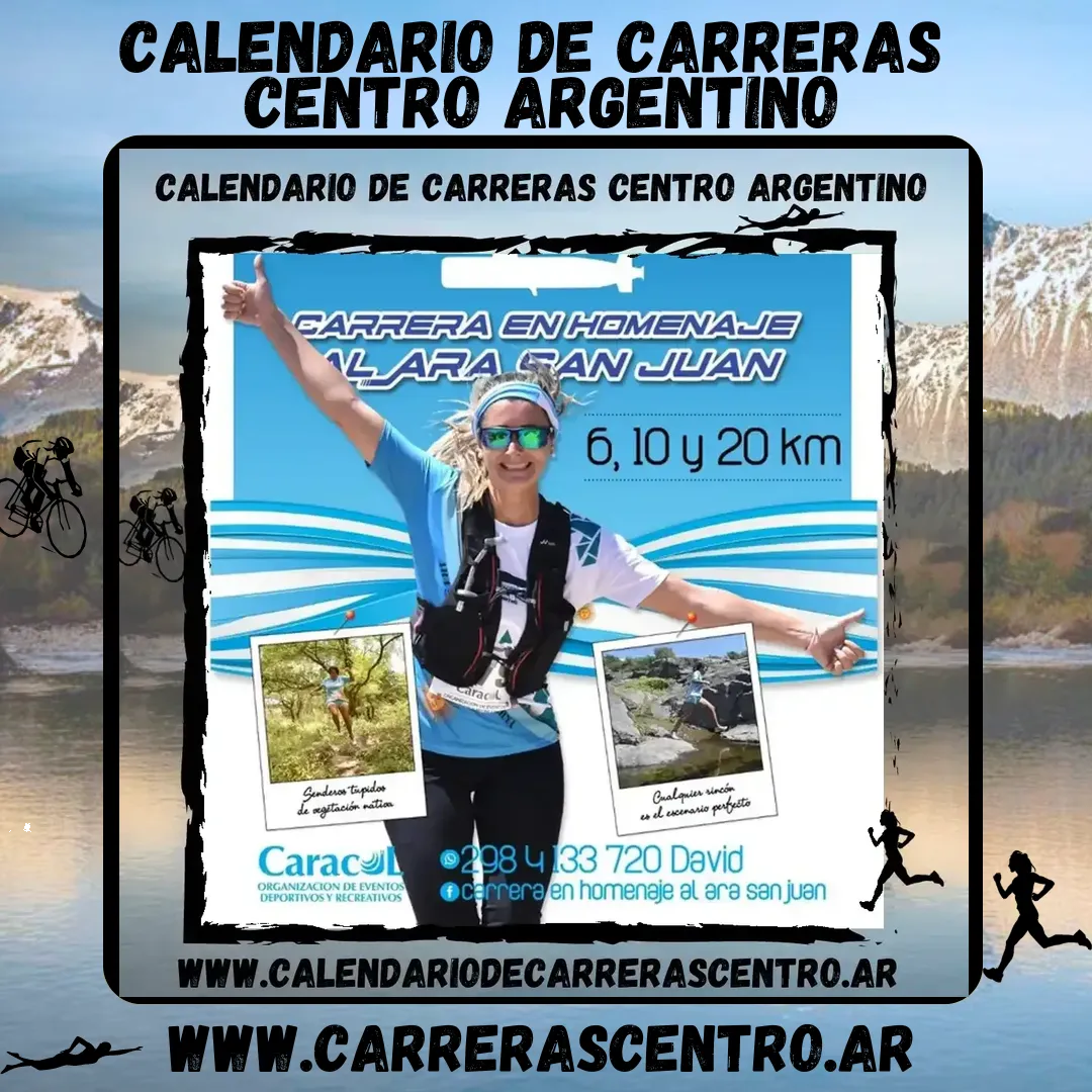 Flyer de Carrera en Homenaje al Ara San Juan 2023