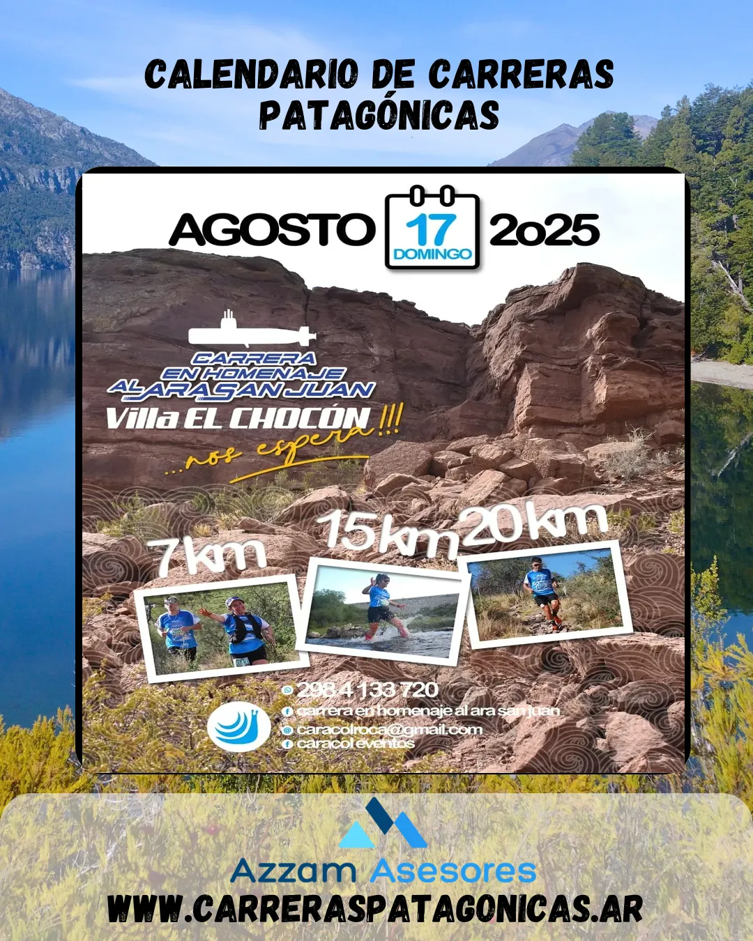 Flyer de Carrera en Homenaje al Ara San Juan 2025