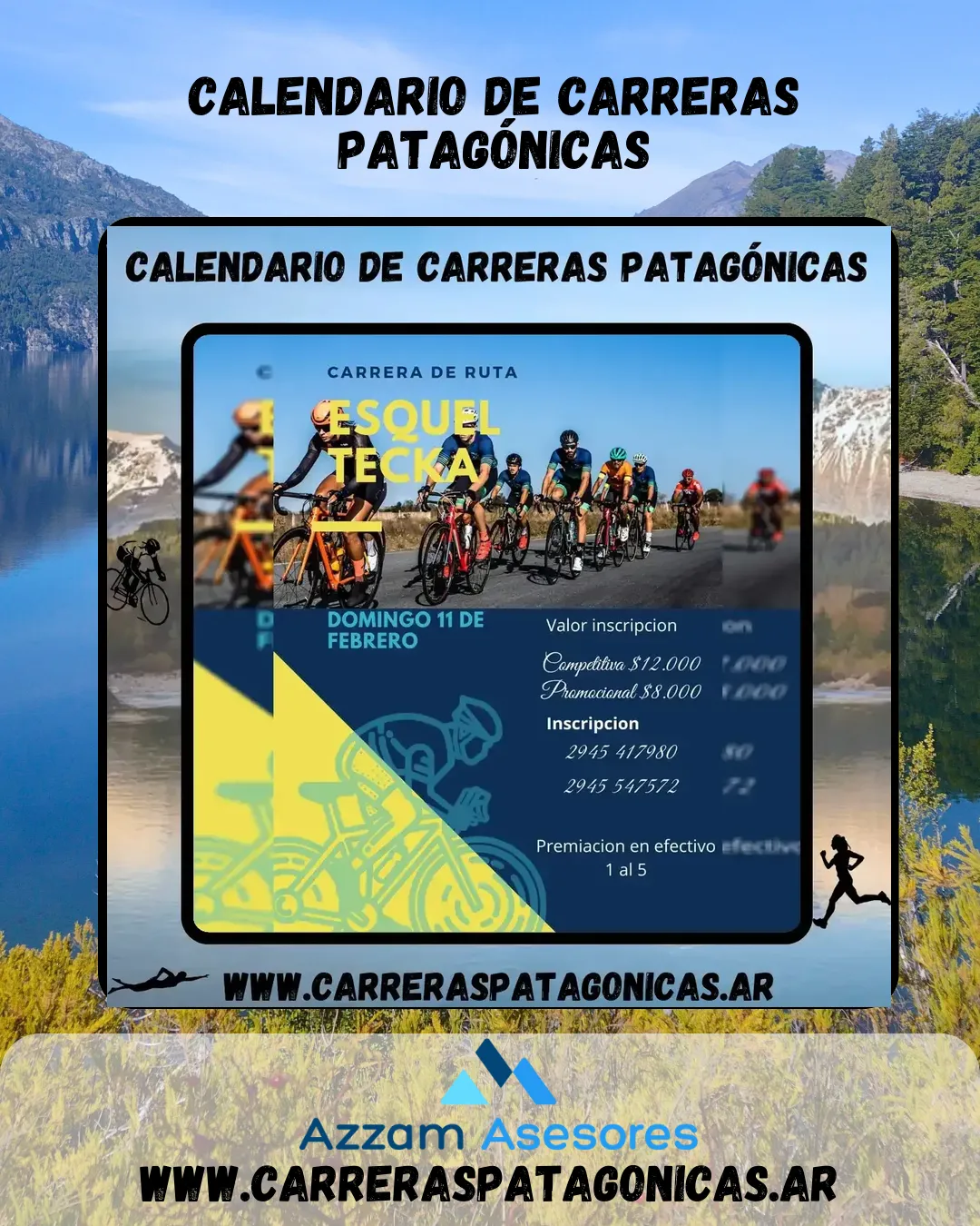 Flyer de Carrera Esquel-Tecka 2024