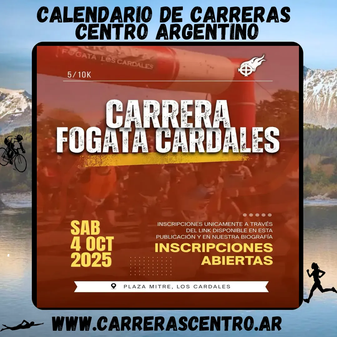 Flyer de Carrera Fogata de los Cardales 2025