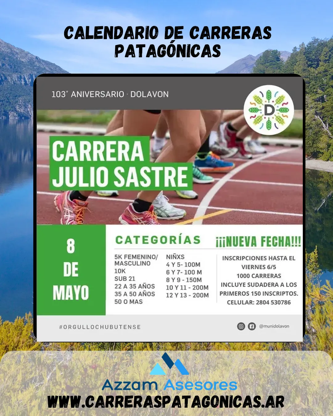 Flyer de CARRERA JULIO SASTRE 2022