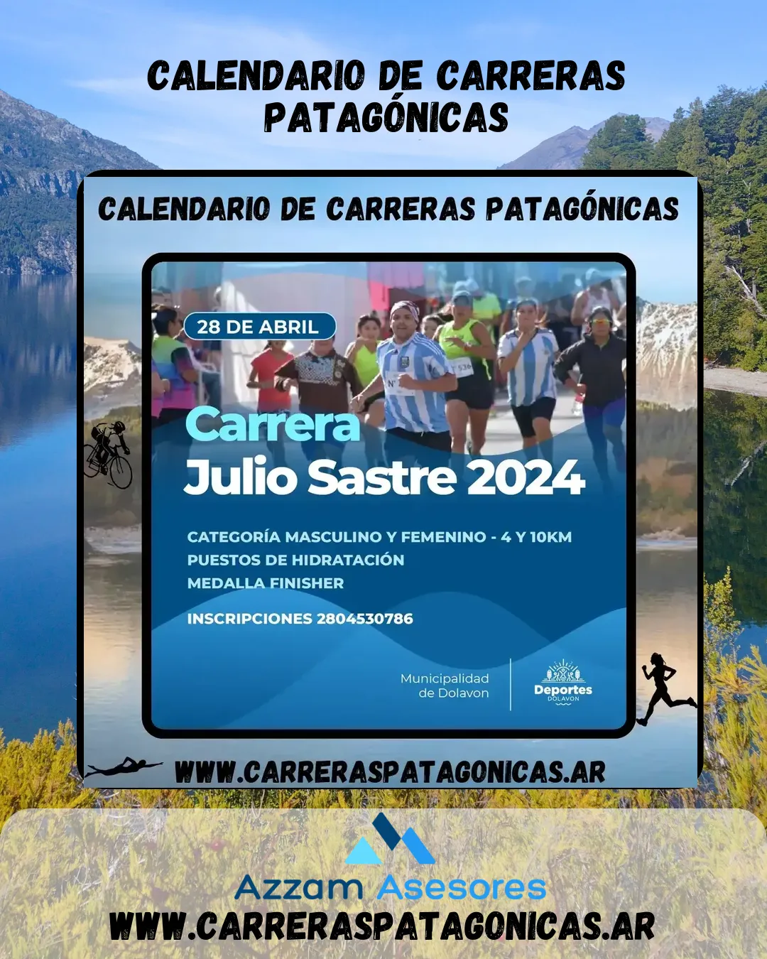 Flyer de CARRERA JULIO SASTRE 2024