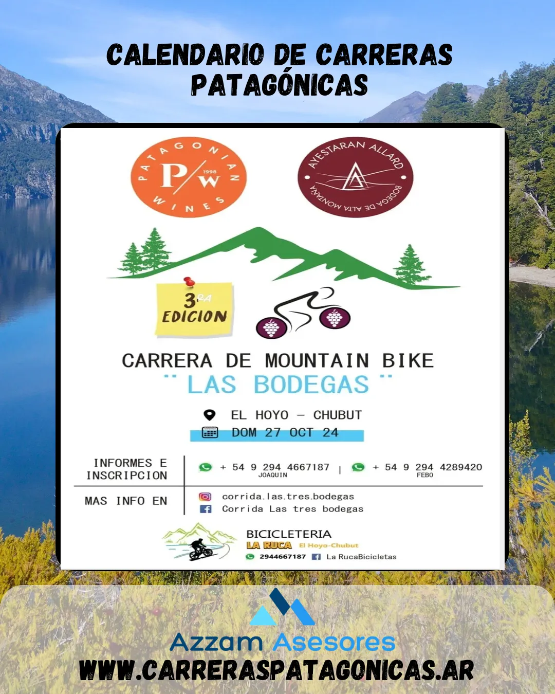 Flyer de Carrera Las Bodegas 2024