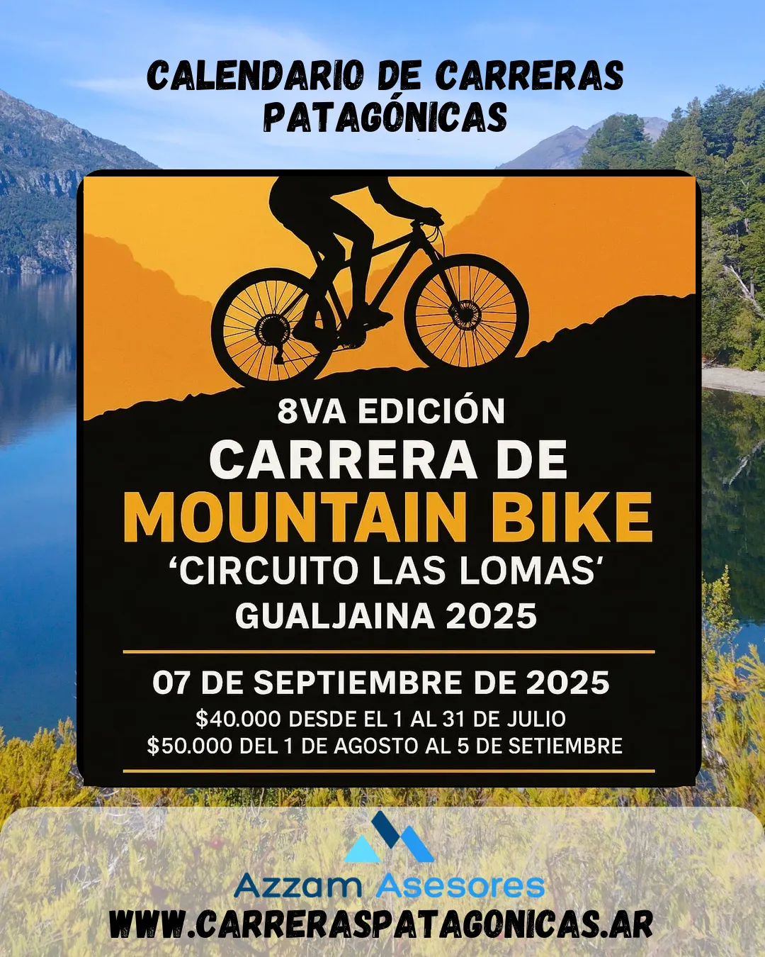 Flyer de Carrera MTB Circuito Las Lomas 2025