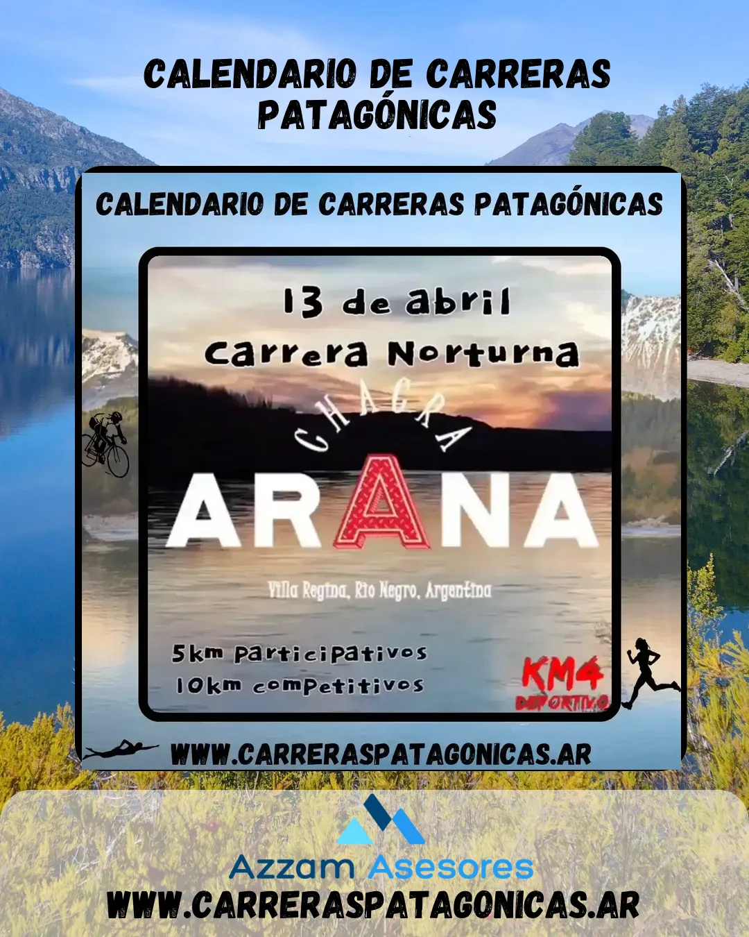Flyer de Carrera Nocturna «Chacra Arana» 2024