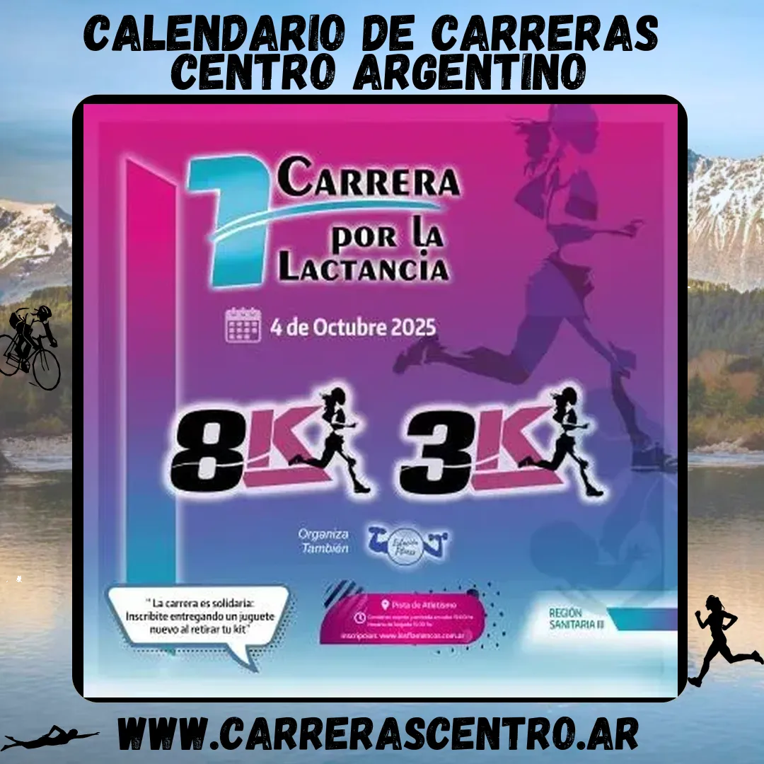 Flyer de Carrera por la Lactancia 2025