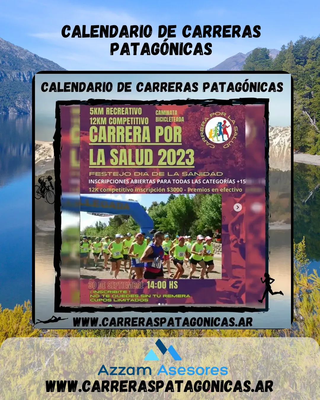 Flyer de Carrera por la Salud 2023