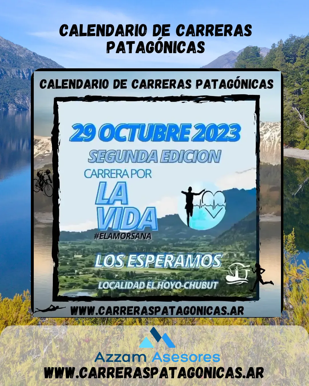 Flyer de Carrera Por La Vida 2023