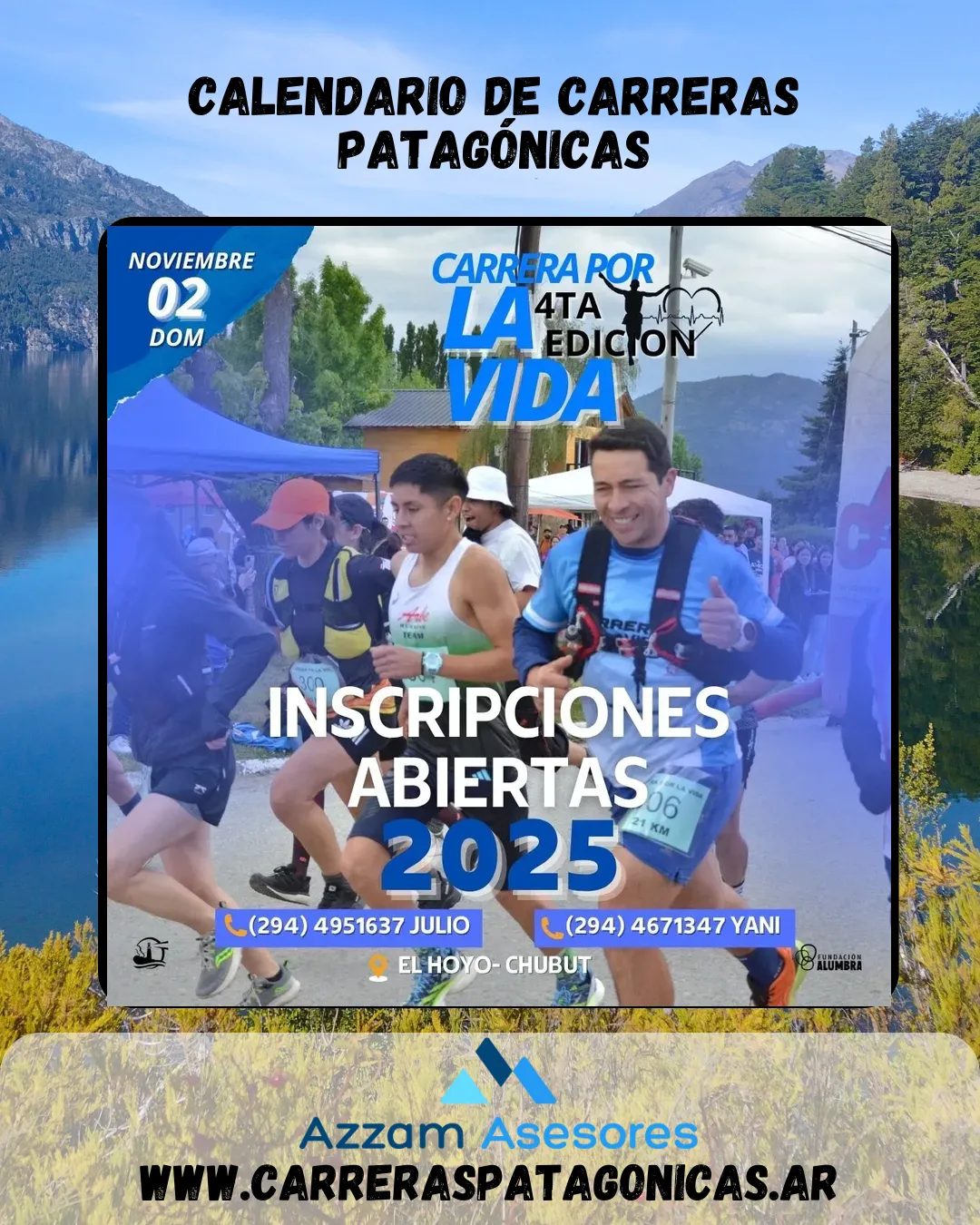 Flyer de Carrera Por La Vida 2025