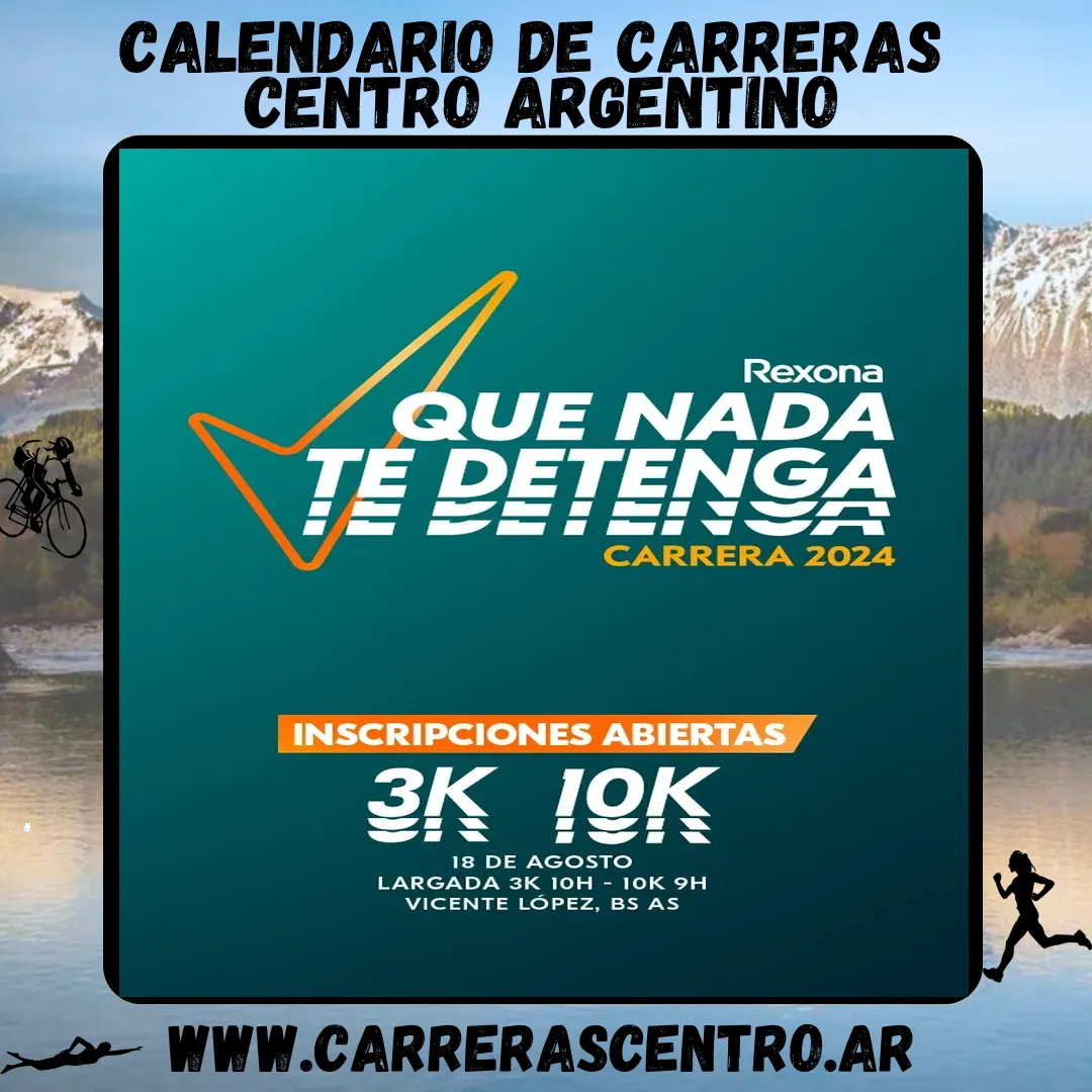 Flyer de Carrera Rexona 2024