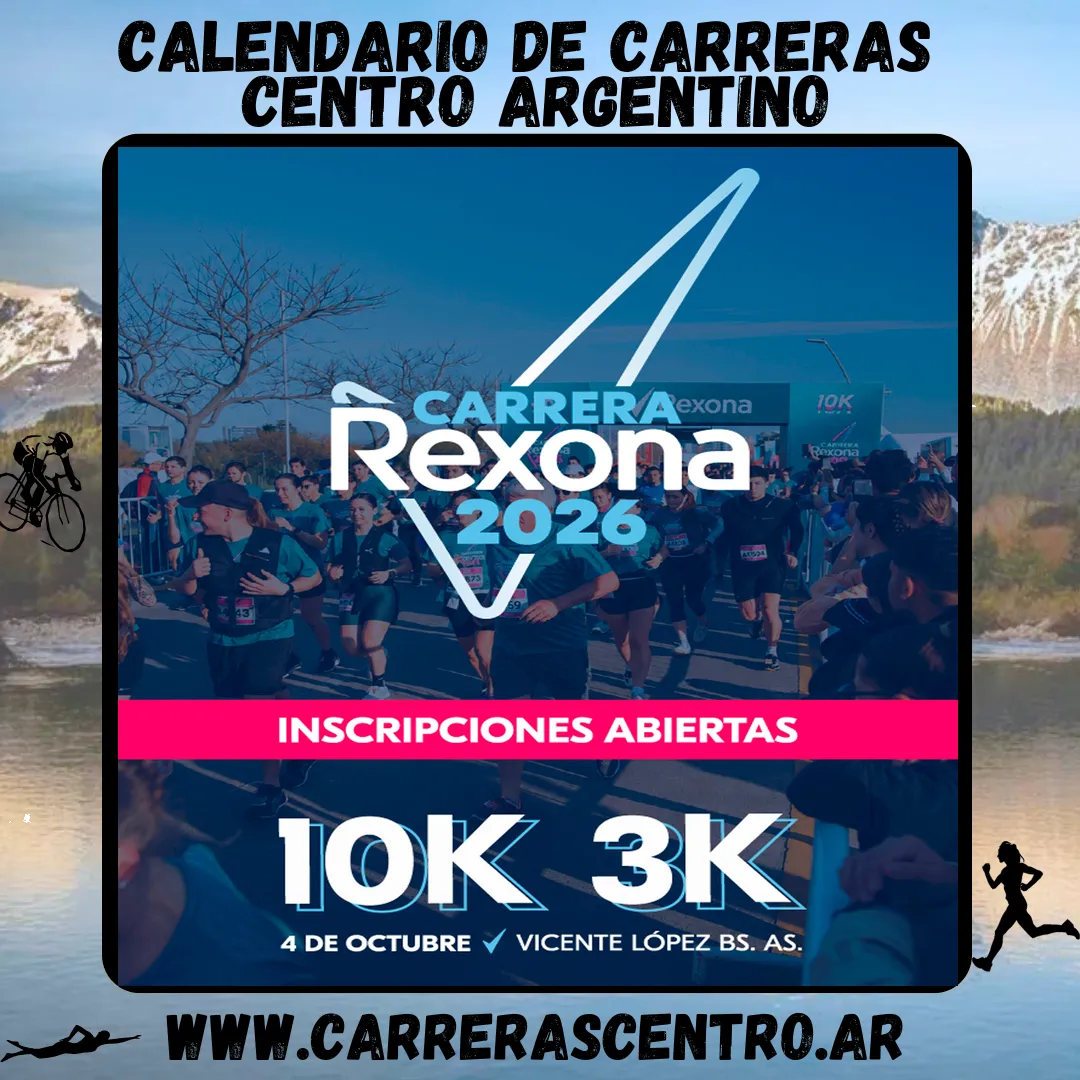 Flyer de Carrera Rexona 2026