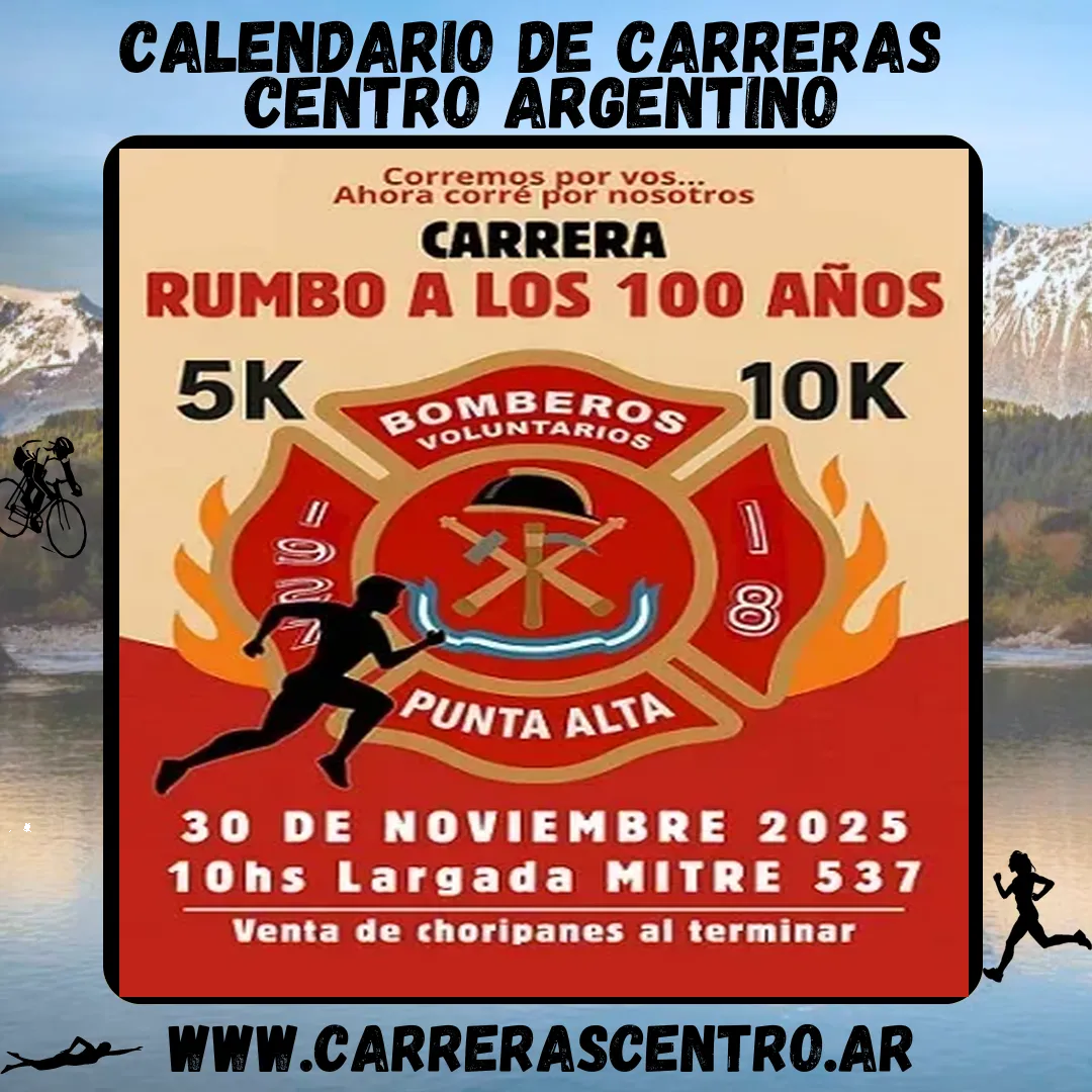 Flyer de Carrera Rumbo a los 100 años 2025