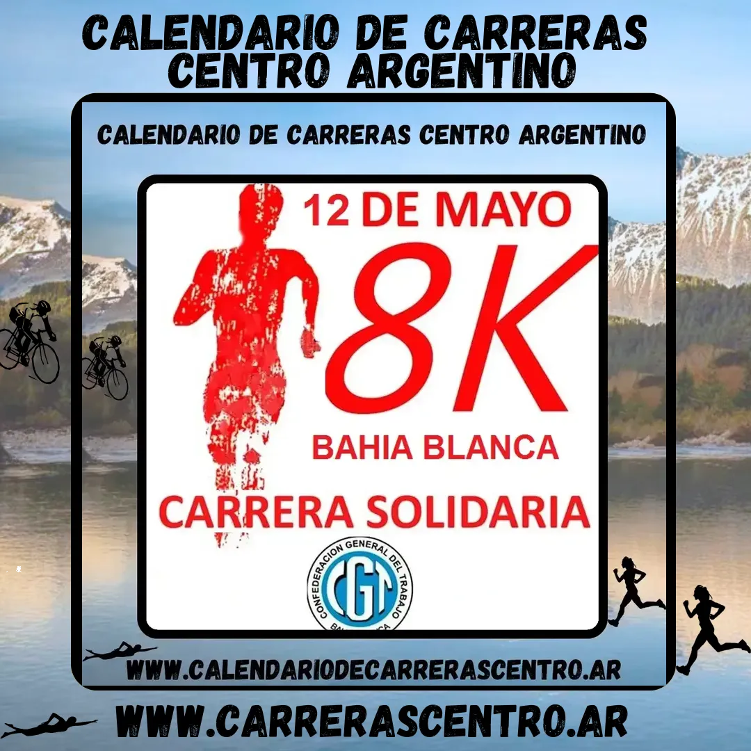 Flyer de Carrera Solidaria de los Trabajadores Bahía Blanca 2024