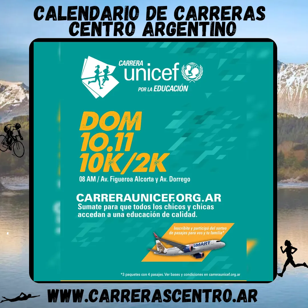 Flyer de Carrera UNICEF por la Educación 2024