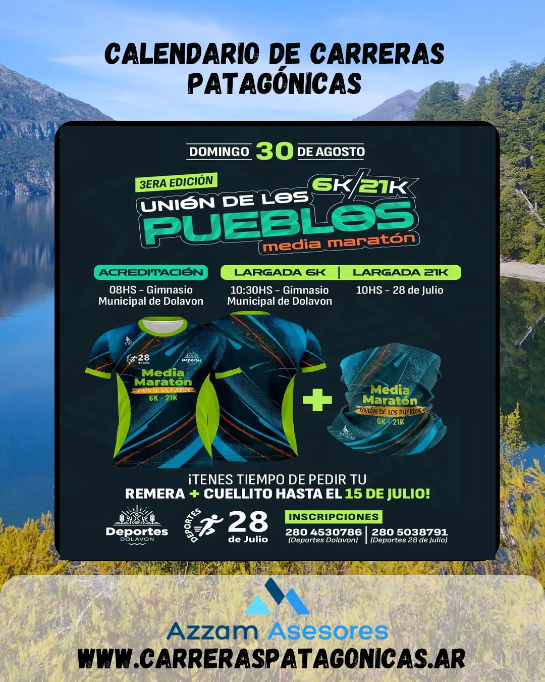 Flyer de CARRERA UNIÓN DE LOS PUEBLOS 2026