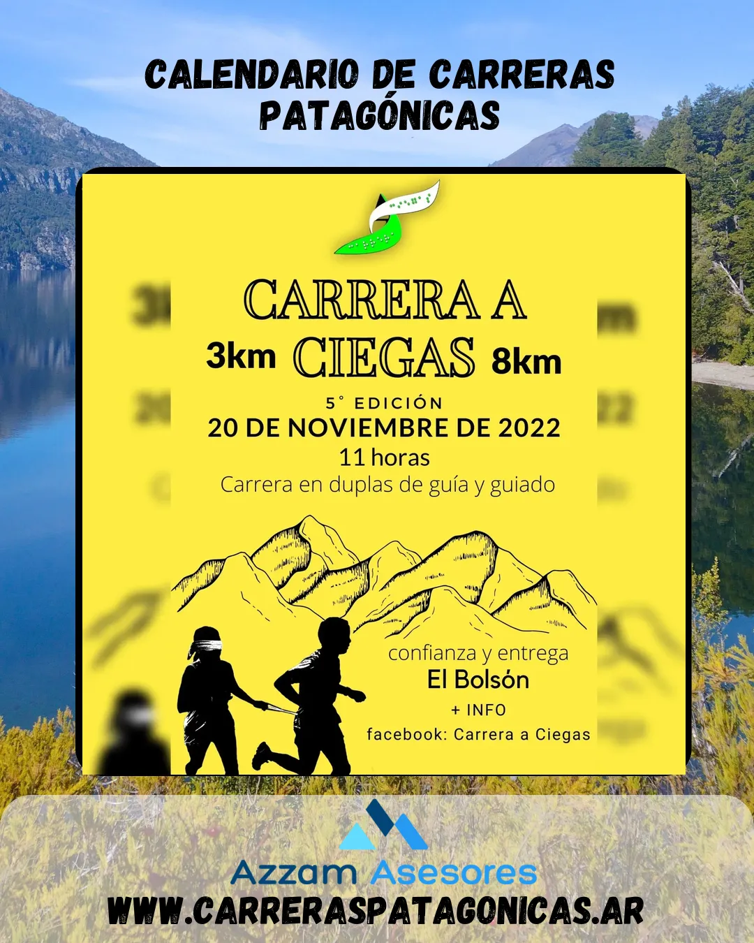 Flyer de Carreras a Ciegas 2022