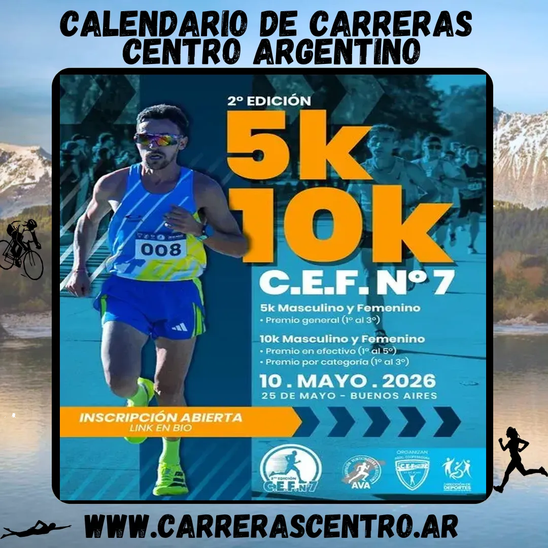 Flyer de CEF N° 7 – 5K y 10K 2026