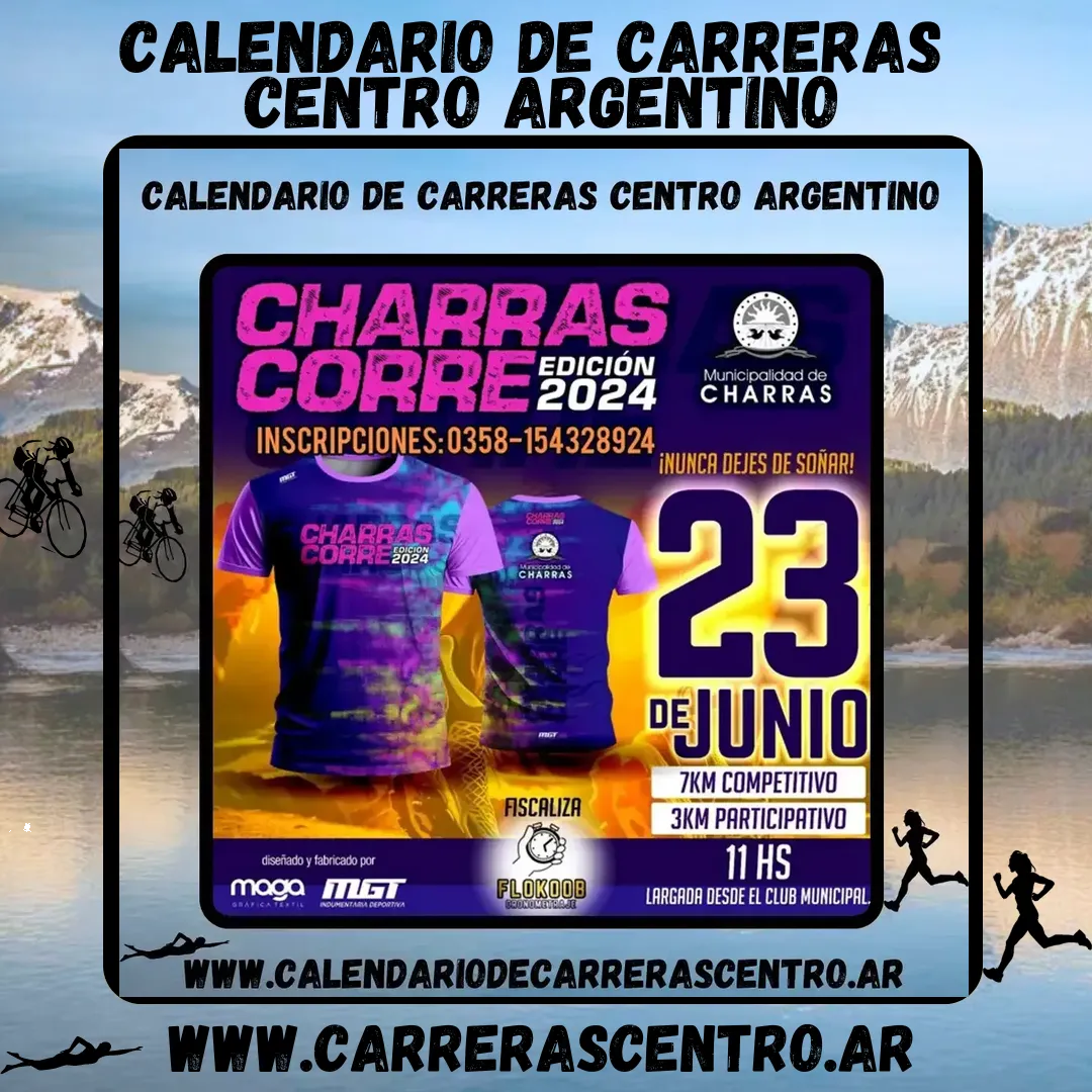 Flyer de Charras Corre 2024