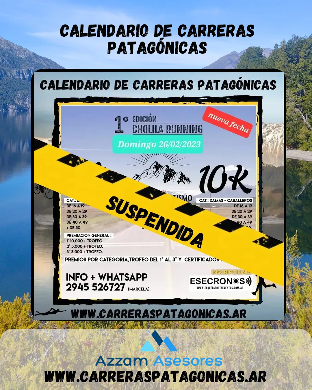 Flyer de CHOLILA RUNNING -1° EDICIÓN 2023