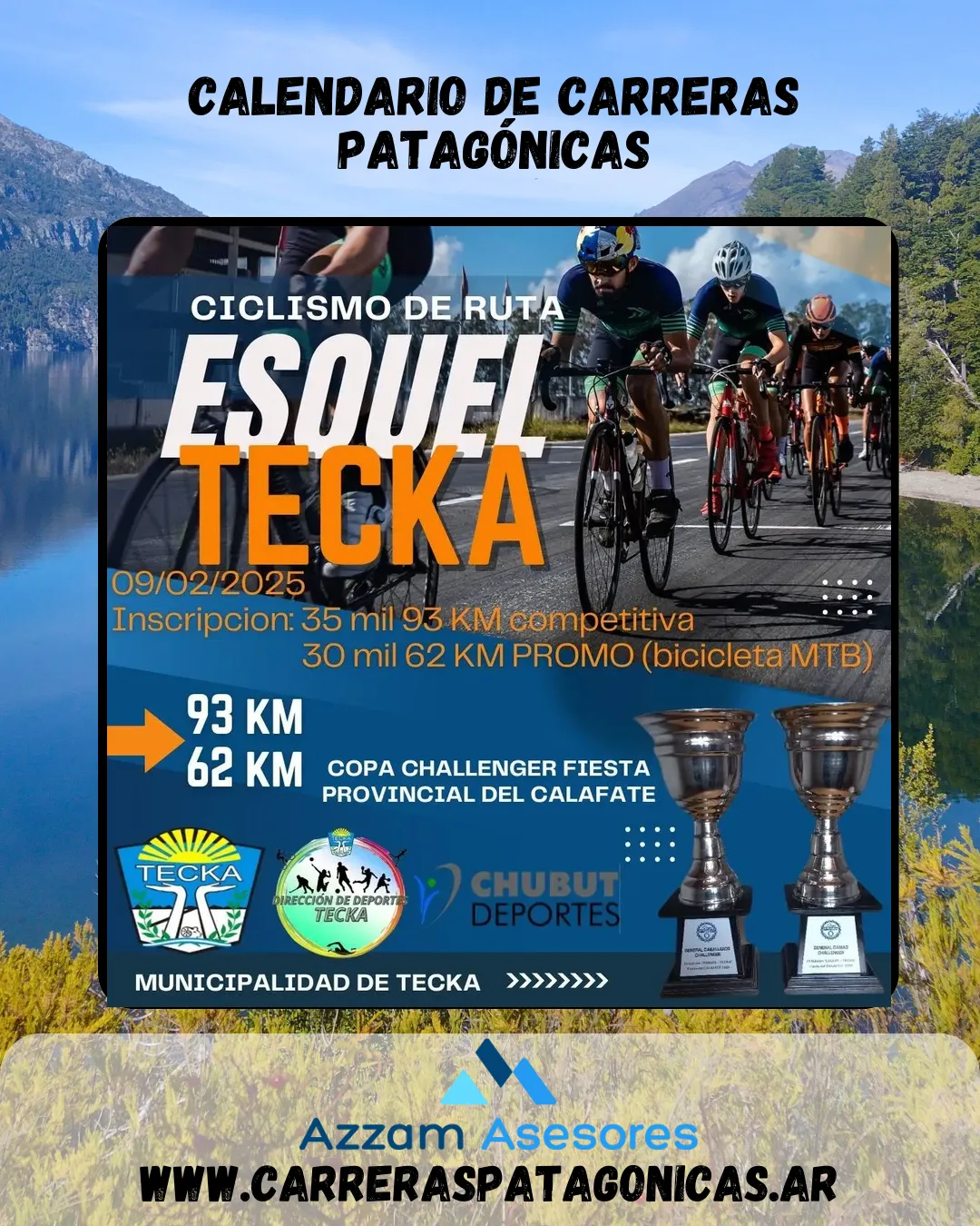 Flyer de Ciclismo Esquel – Tecka 2025