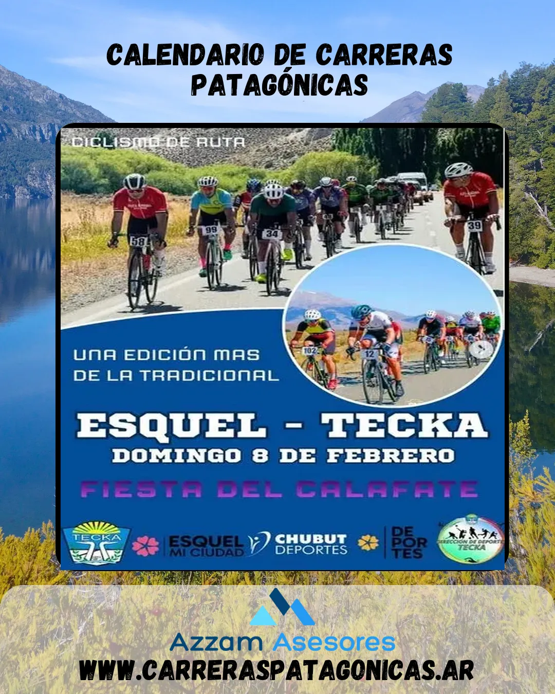 Flyer de Ciclismo Esquel – Tecka 2026