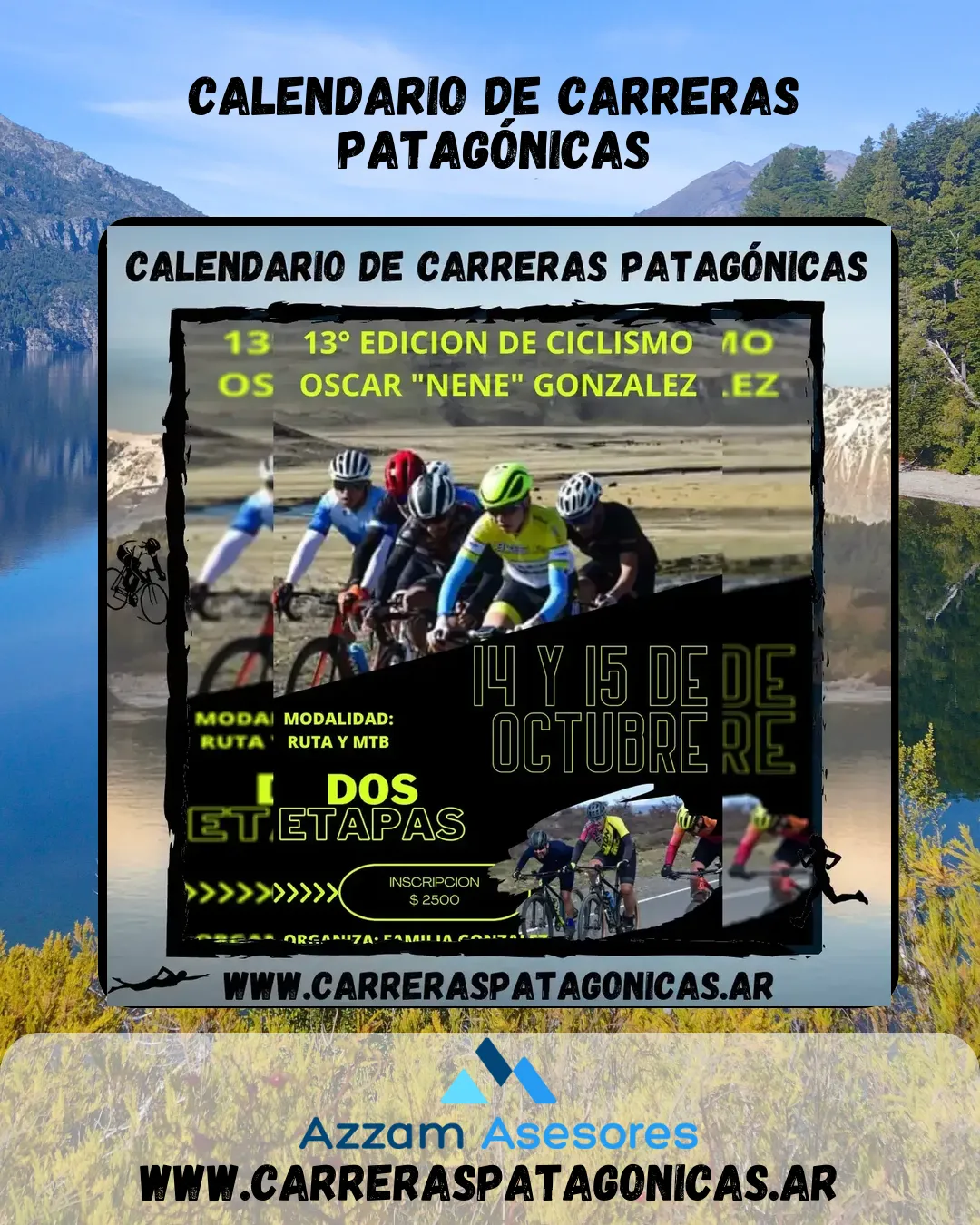 Flyer de Ciclismo Oscar «Nene» González 2023