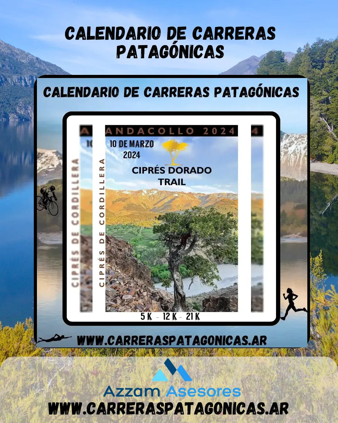 Flyer de Ciprés Dorado Trail 2024