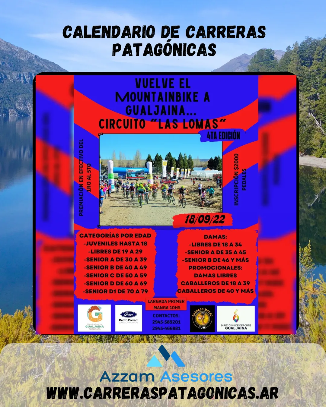 Flyer de Circuito «Las Lomas» MTB 2022