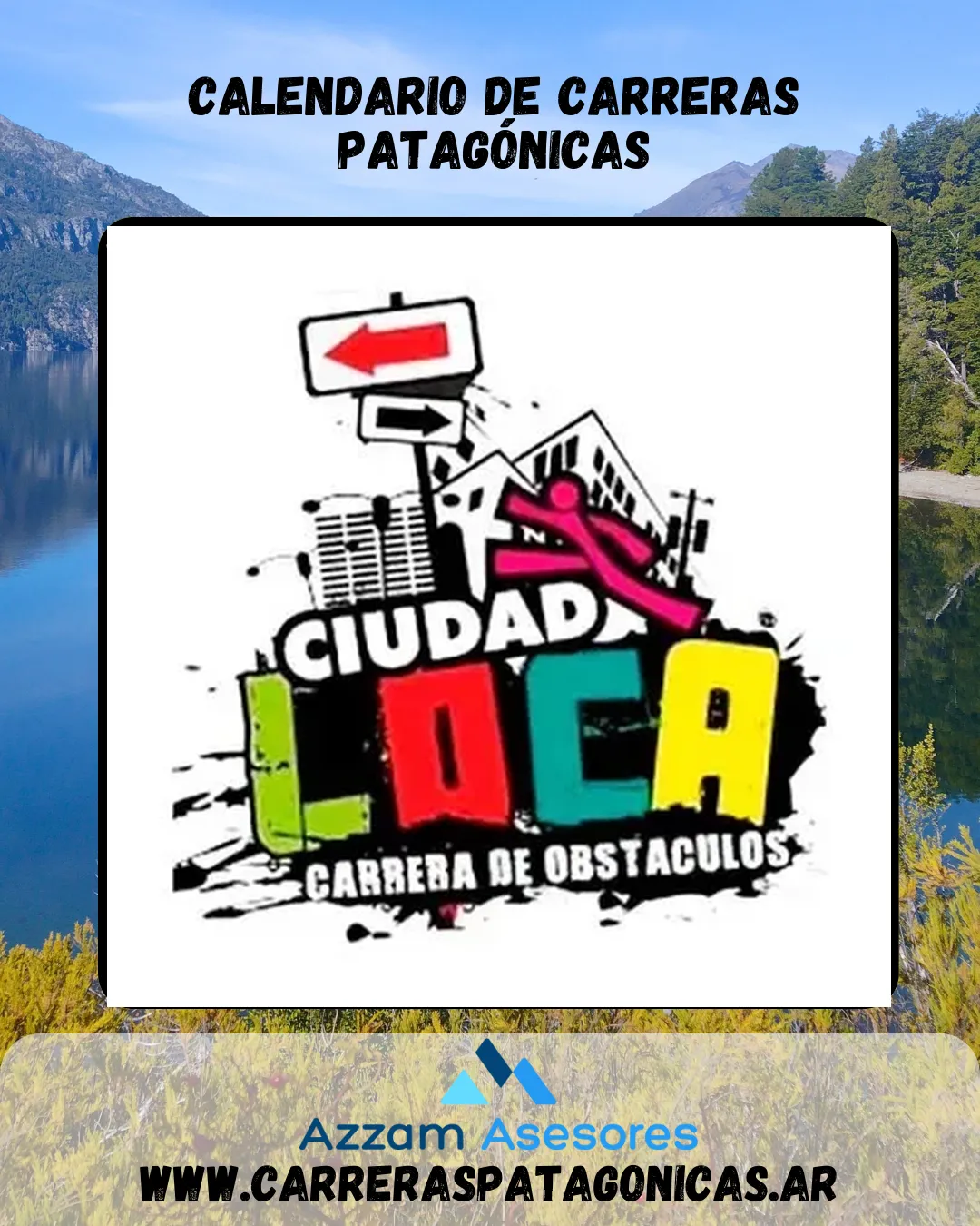 Flyer de Ciudad Loca – Carrera de Obstáculos 2025