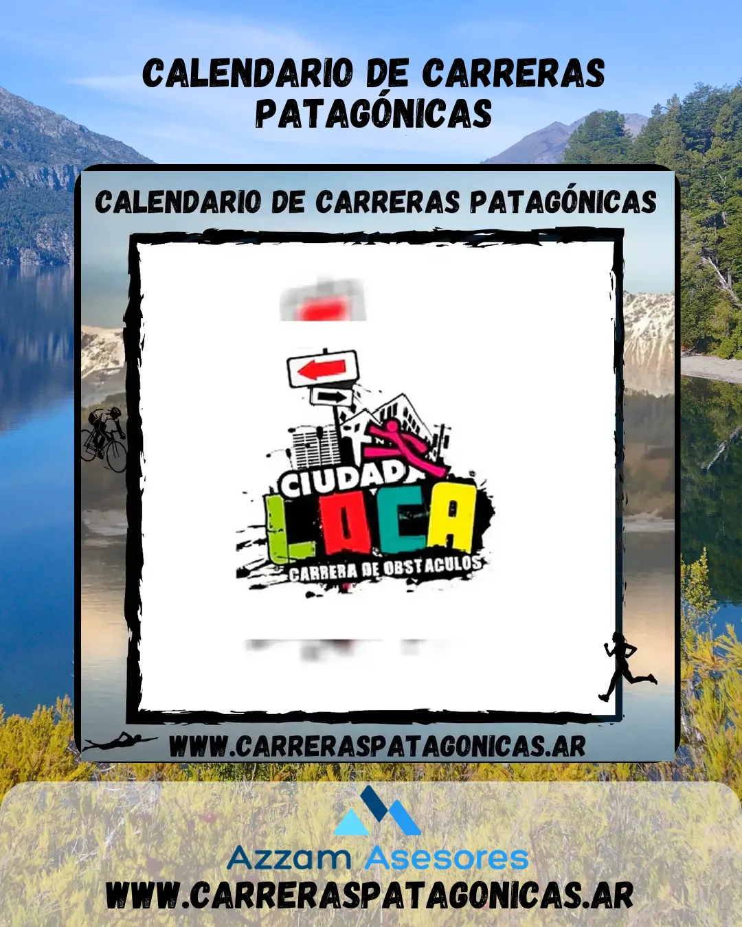 Flyer de Ciudad Loca – Carreras de Obstáculos 2023