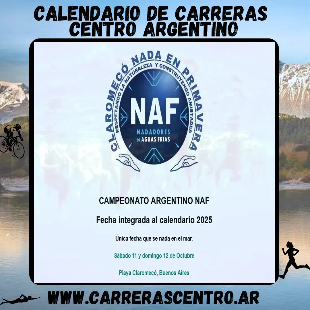 Flyer de Claromecó Nada en Primavera 2025