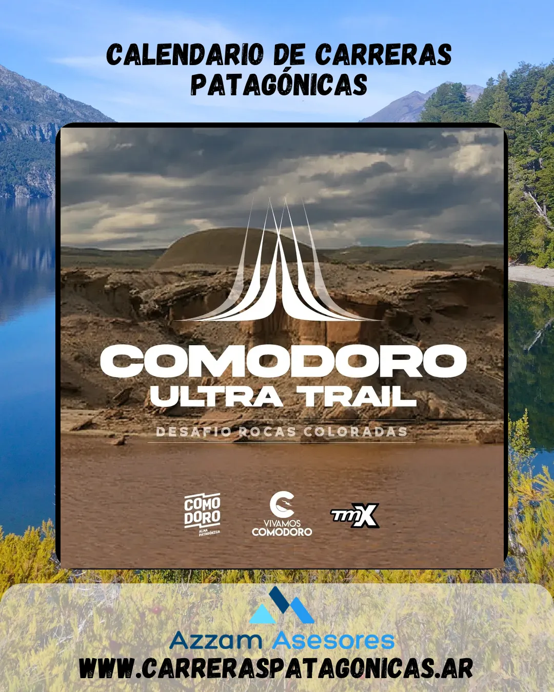 Flyer de Comodoro Ultra Trail – «Desafío Rocas Coloradas» 2023