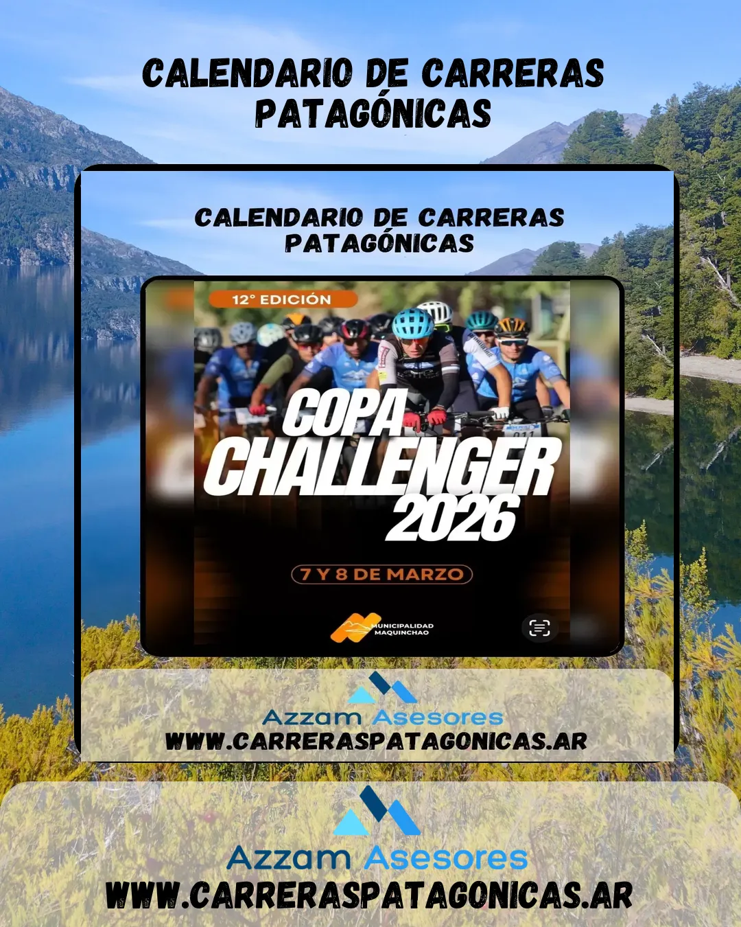 Flyer de Copa Challenger Aniversario Maquinchao 2026