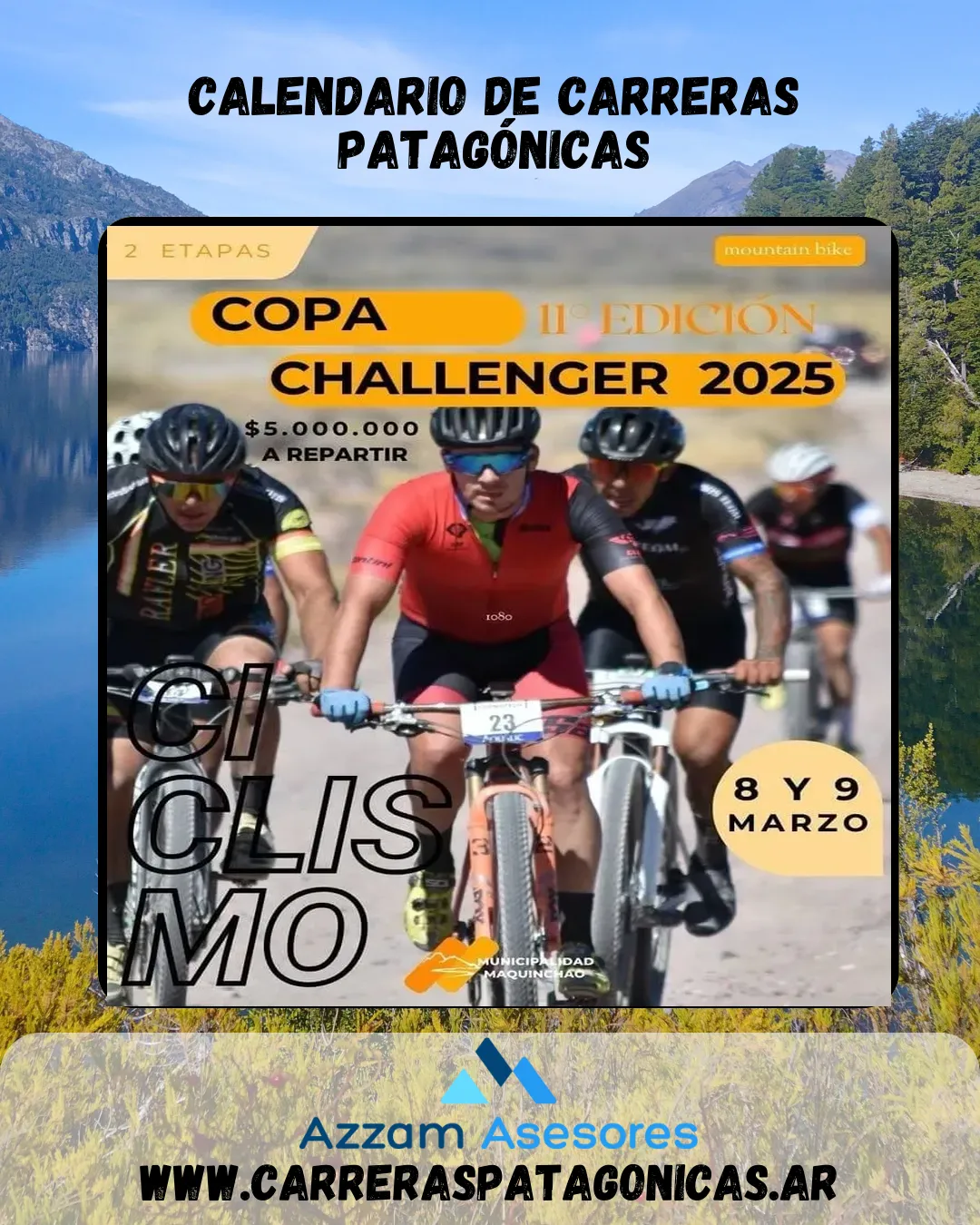 Flyer de Copa Challenger Maquinchao 2025