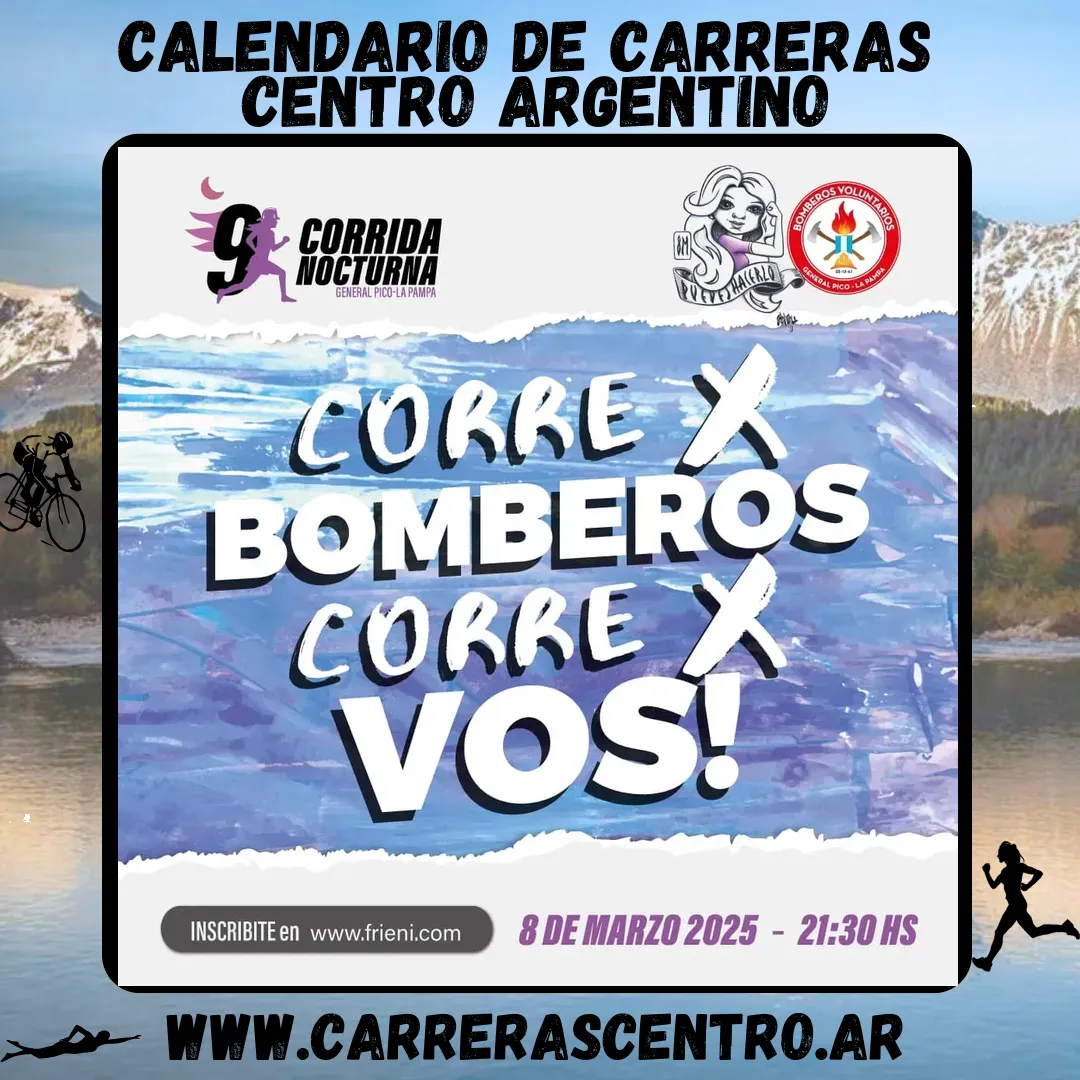 Flyer de Corre por Bomberos, Corre por Vos 2025