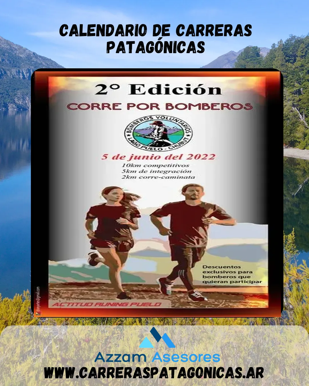 Flyer de CORRE POR BOMBEROS 2022