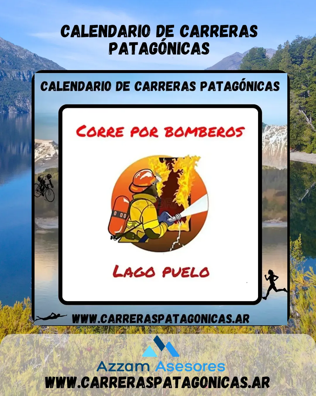 Flyer de CORRE POR BOMBEROS 2024