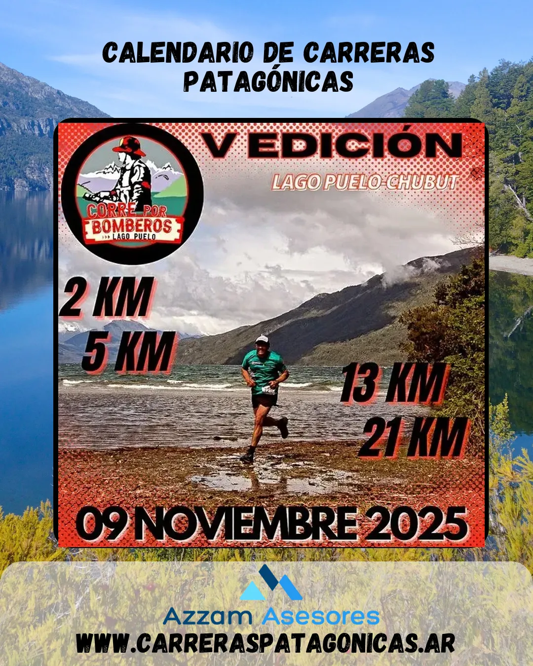 Flyer de CORRE POR BOMBEROS 2025