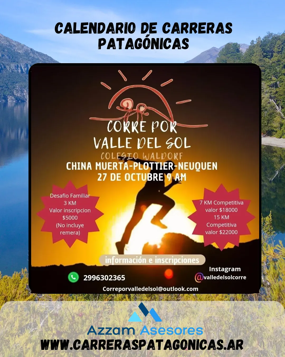 Flyer de Corre por Valle del Sol 2024