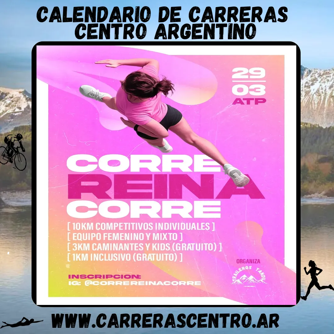 Flyer de Corre Reina Corre 2026