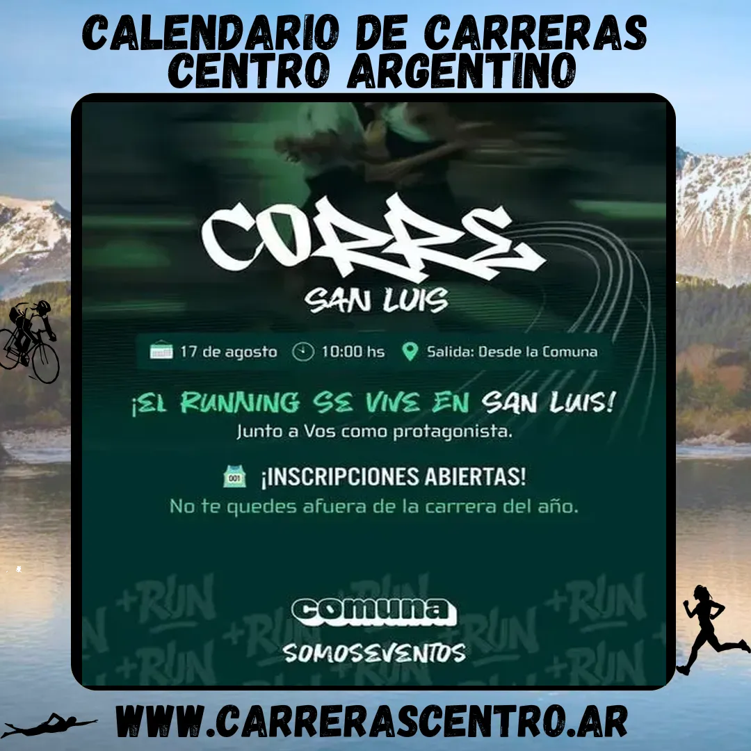 Flyer de Corre San Luis 2025