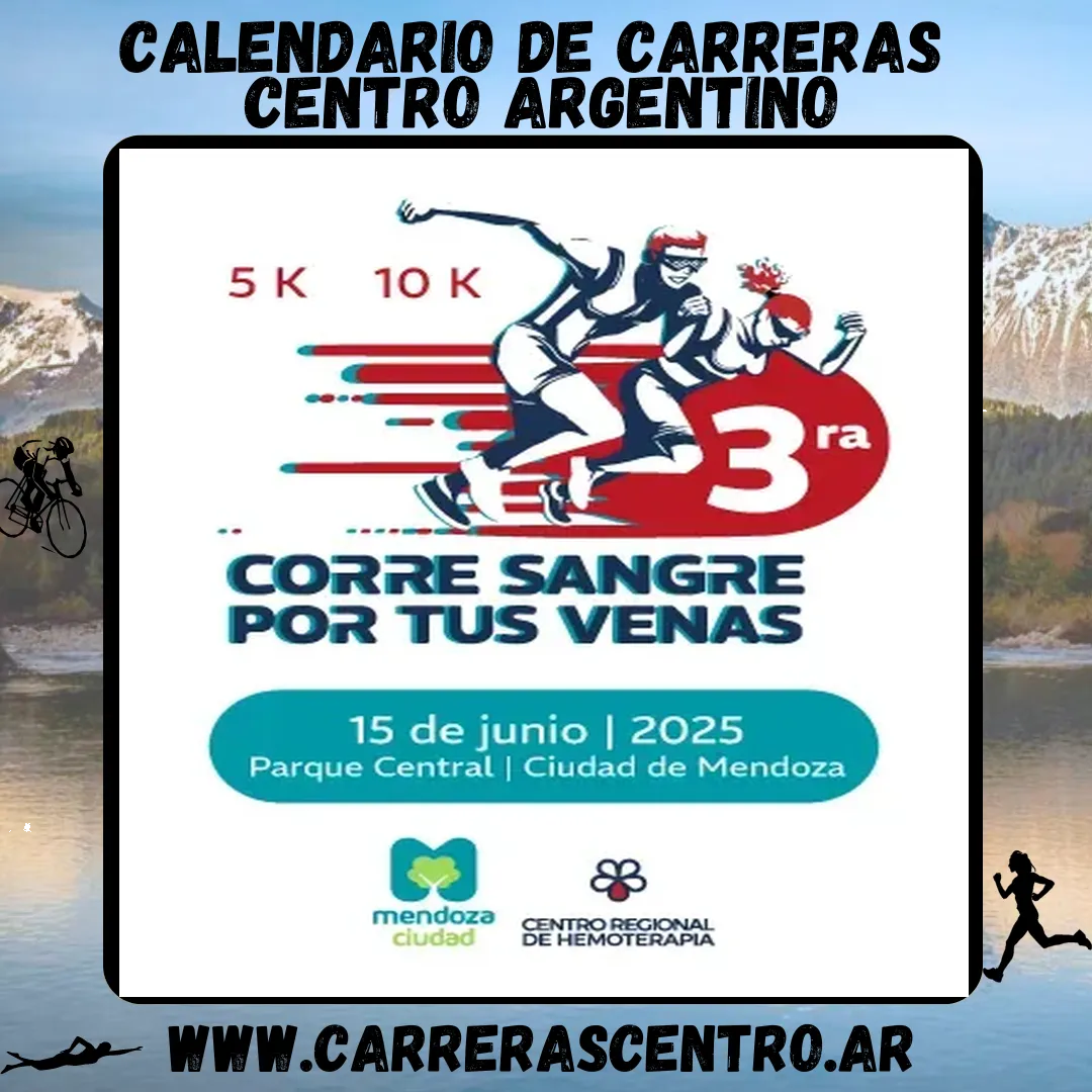 Flyer de Corre Sangre por tus Venas 2025