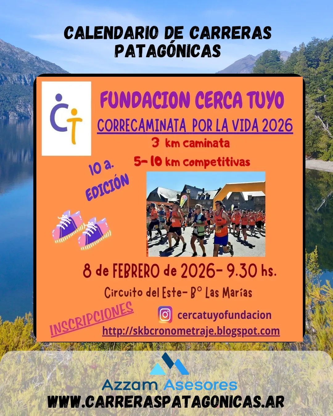Flyer de Correcaminata por la Vida 2026