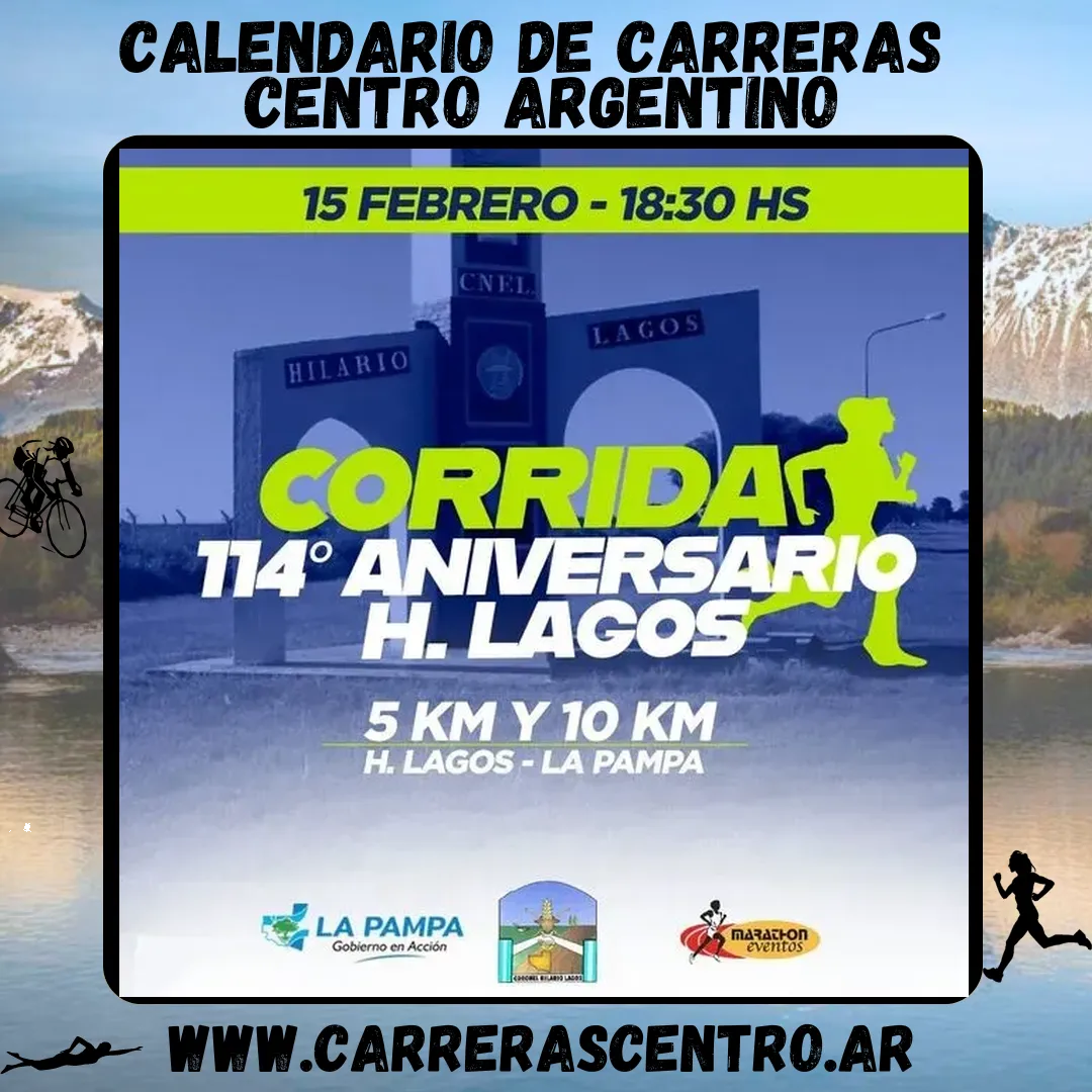 Flyer de Corrida 114° Aniversario H. Lagos 2025