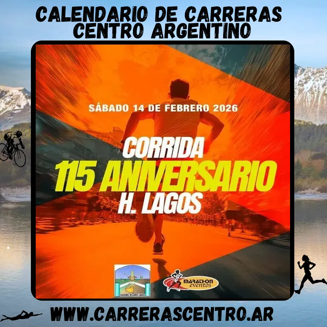 Flyer de Corrida 115 Aniversario de H. Lagos 2026