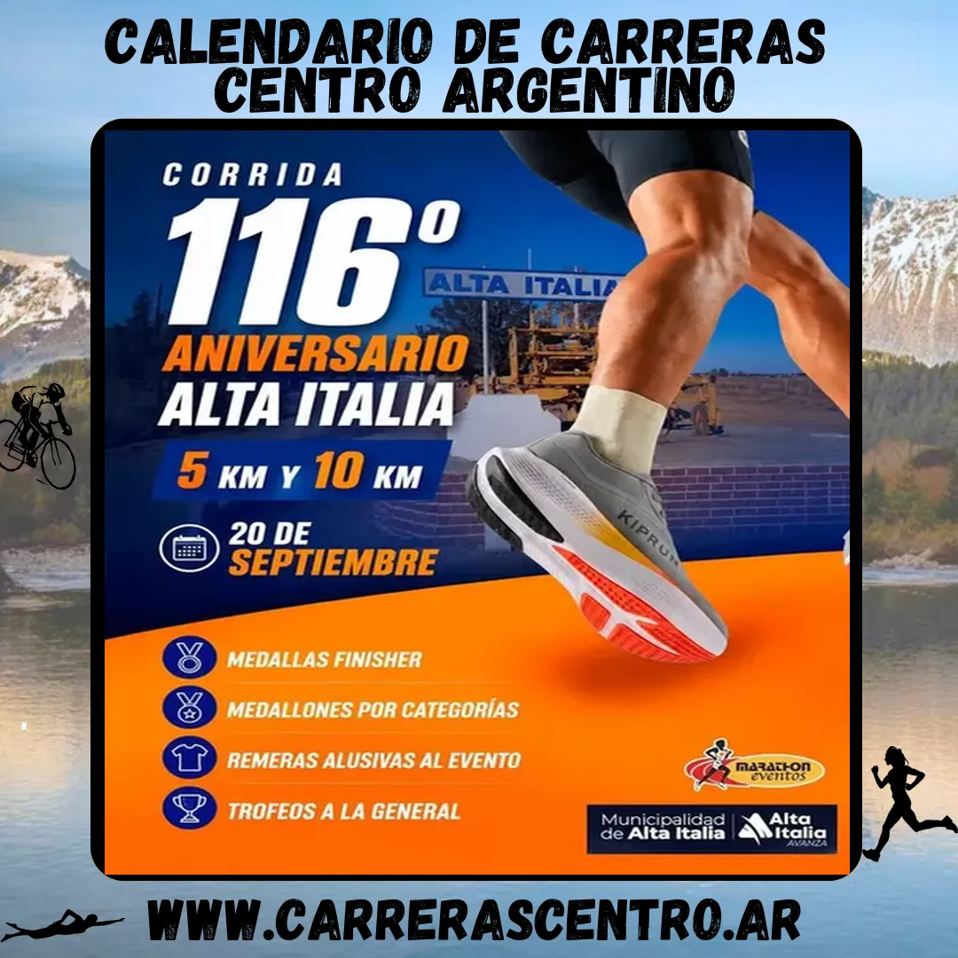 Flyer de Corrida AniversarioAlta Italia 2026