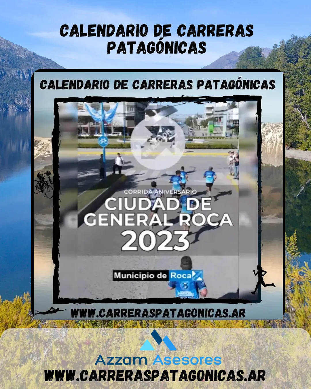 Flyer de Corrida Aniversario Ciudad de Gral. Roca 2023